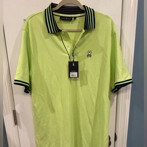 NWT Psycho Bunny Norris Pique Polo Sz 7/XL 
Lime Glow